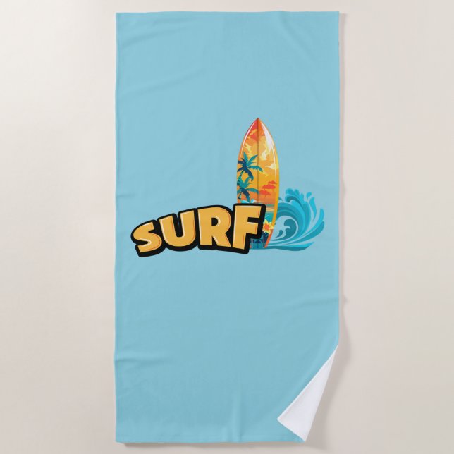Playa Toalla de surf para amantes del surf  (Anverso)