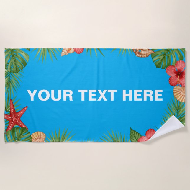 Playa Toalla de verano personalizada (Anverso)