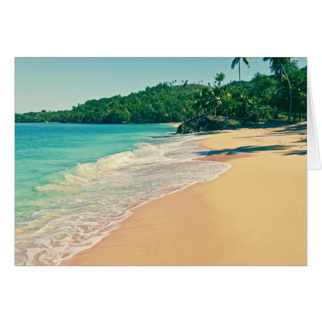 Playa tranquila de isla tropical (Anverso (Horizontal))