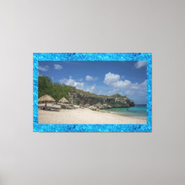 Playa Tropical 60" x 40" Lienzo Envueltto
