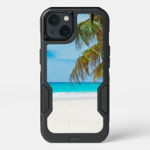 Playa tropical con palmeras