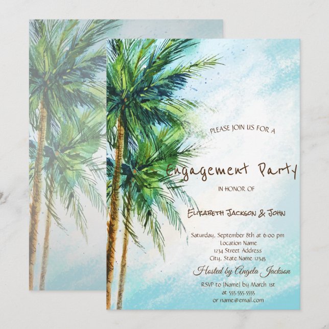 Playa Tropical, Invitación para el compromiso de p (Anverso / Reverso)