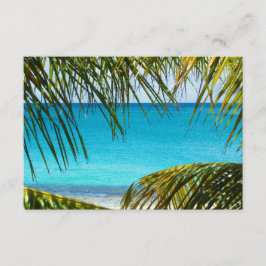 Playa Tropical RSVP enmarcada con Palm Fronds