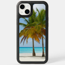 Playa tropical y palmeras