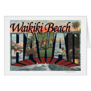 Playa Waikiki, Hawaii - Escenas de letras grandes