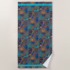 Playa Xtr Celestial Toalla De Baño Grande Blue Aqua Gold