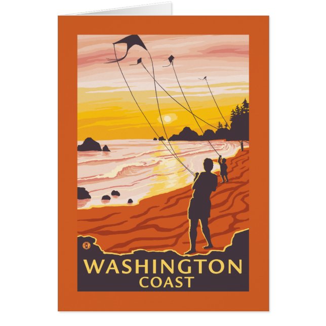 Playa y Cometas - Costa de Washington (Frente)