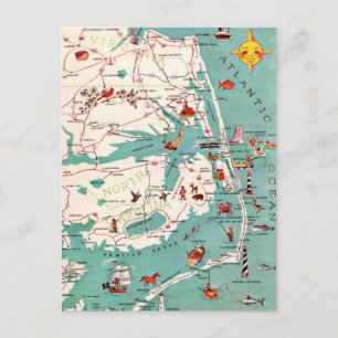 Playas de los Outer Banks Tarjeta Postal