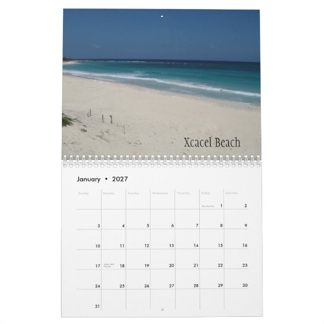 Playas del calendario del maya de Riviera (Jan 2027)