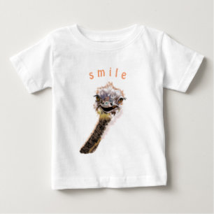 Playas felices Ostrich bebé regalo de camiseta - S