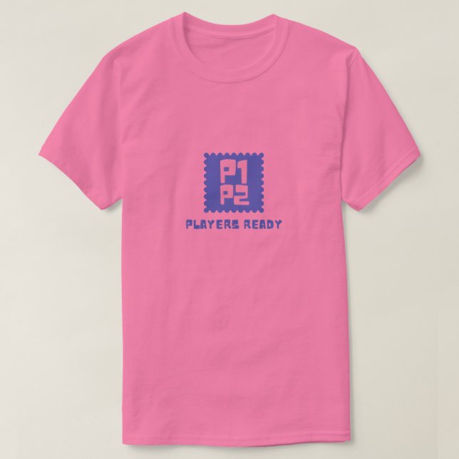 Player One Camiseta Retro de Juegos Listo (Diseño del anverso)