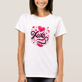 Playera amorosa XOXO 