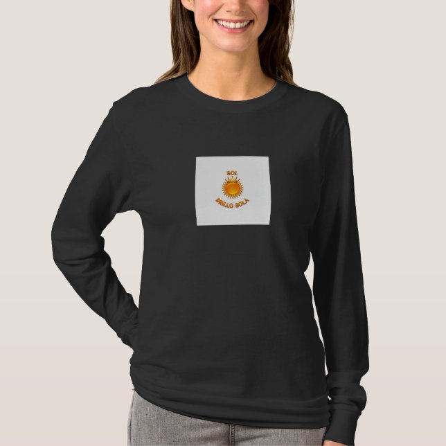 Playera Básica de Manga Larga “Sol Brillo Sola” (Anverso)