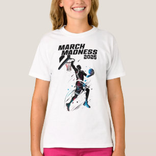 Playera básica de niña locura de Marzo Baloncesto