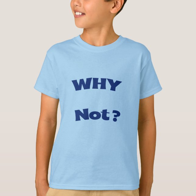 Playera básica para niños Why Not (Anverso)