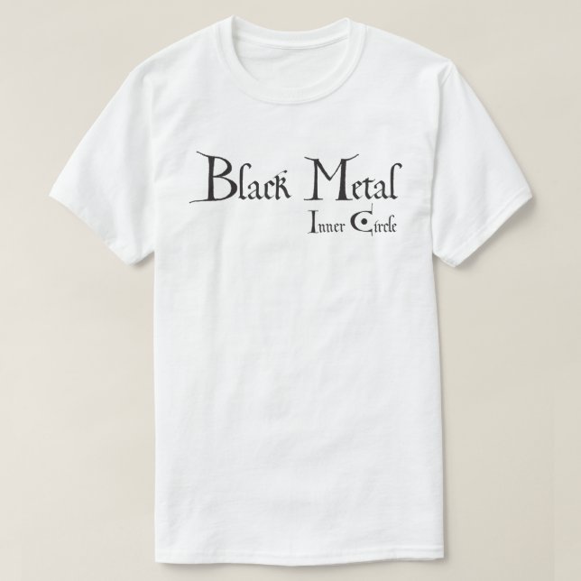 Playera Black Metal Inner Circle (black ink) (Diseño del anverso)