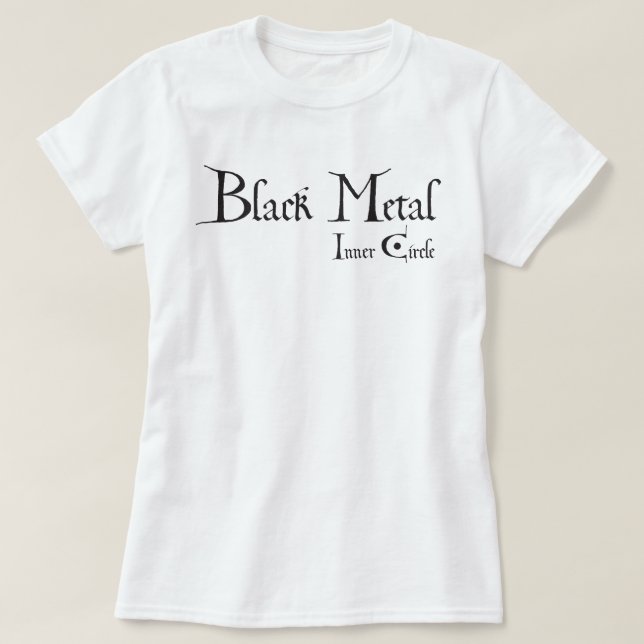 Playera Black Metal Inner Circle (black ink) (Diseño del anverso)