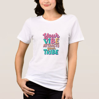 Playera Blanca Motivacional para Mujeres Vibe