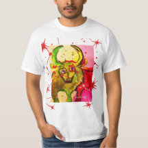 playera con acuarela original digitalizada tauro