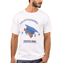 playera con año personalizado azul de Graduacion