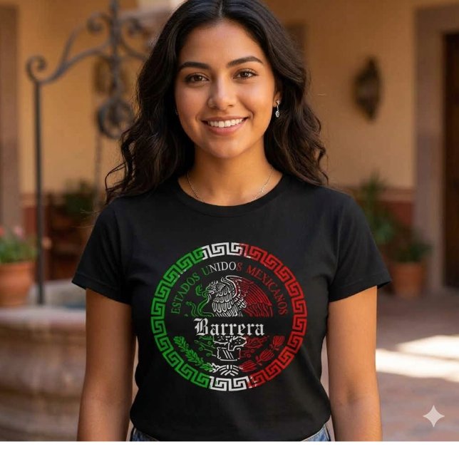 Playera con Apellido Barrera (Barrera Last Name T-shirt)