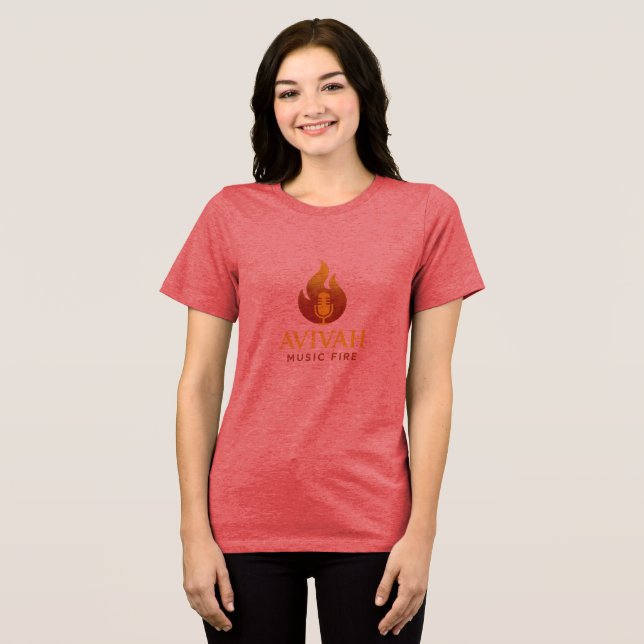 Playera con cuello en V con punto de jersey T-Shir (Anverso Completo )