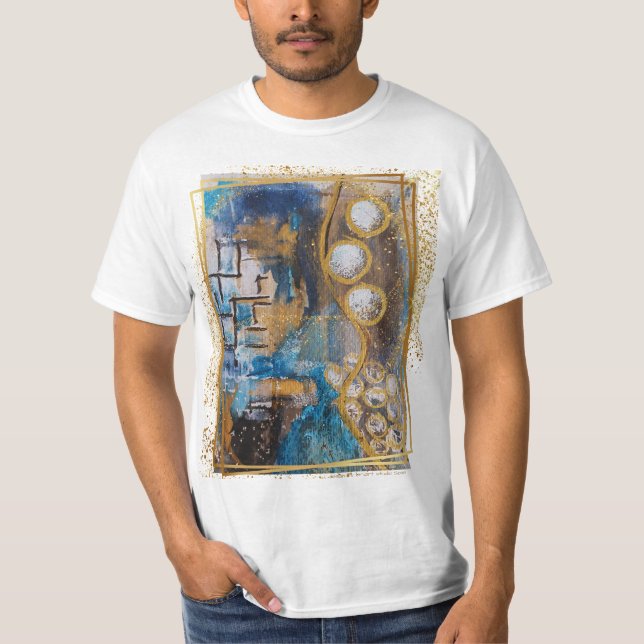 playera con diseño de pintura original abstracta (Anverso)