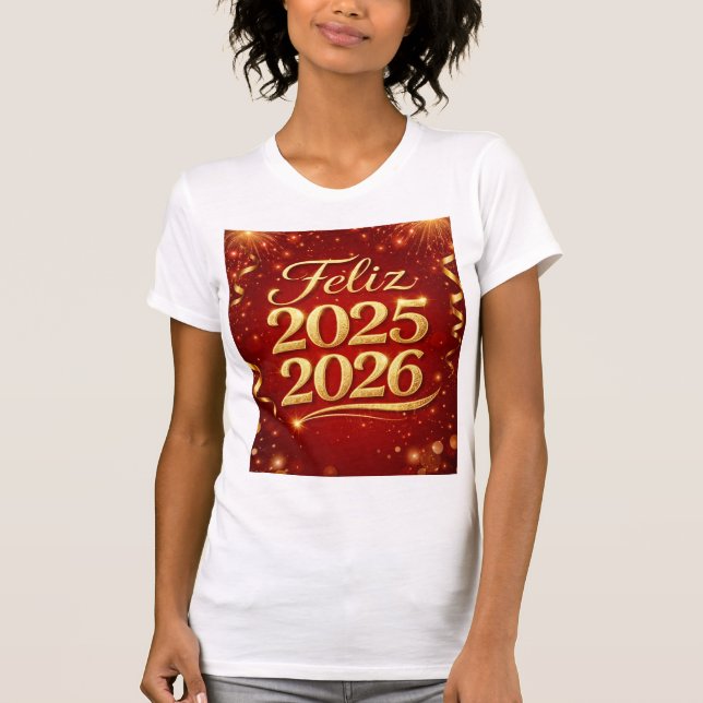 Playera con Diseño “Feliz 2025–2026” | Estilo Casu (Anverso)