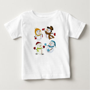 Playera con mangas y dibujo navideño