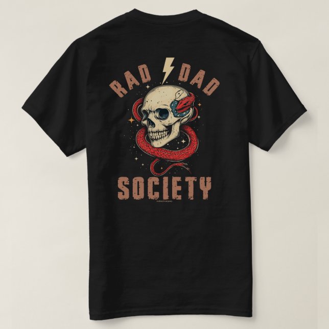Playera "Cool Dad" – Camiseta gráfica de Rad Dad S (Reverso del diseño)