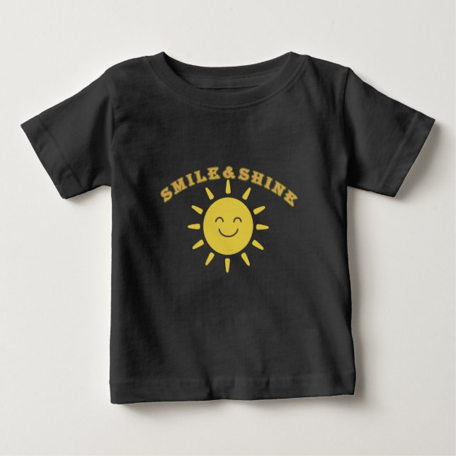 Playera de bebé del sol sonriente (Anverso)