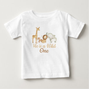 Playera De Bebé Wild One Safari