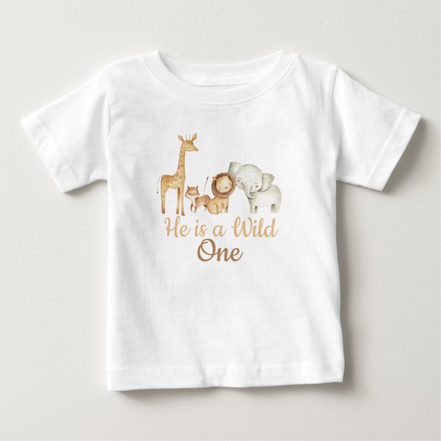 Playera De Bebé Wild One Safari (Anverso)