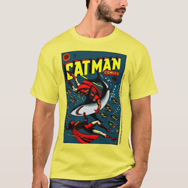 Playera de cómics de CAT-MAN de la década de 1940 (Anverso)