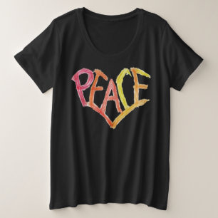 Playera de corazón de paz para tallas grandes - Di