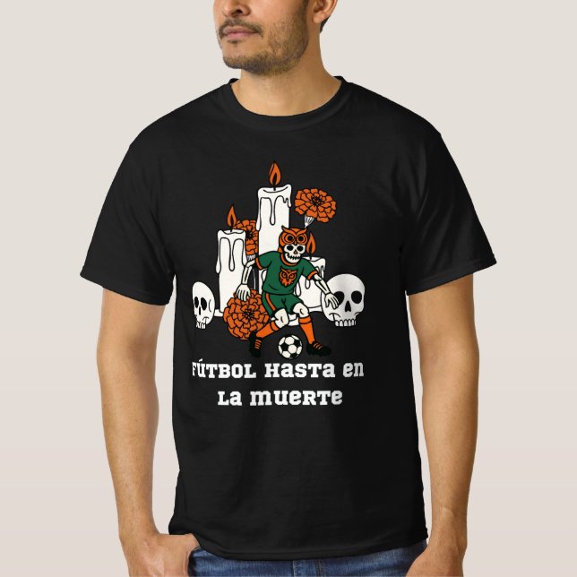 Playera de Cráneo de Fútbol Mexicano (Anverso)