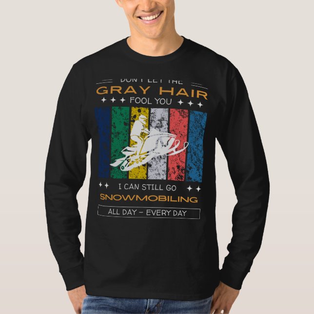 Playera de entusiasta de la moto de nieve - Canas, (Anverso)