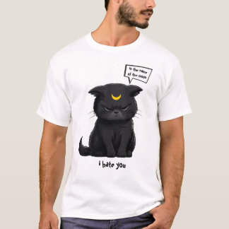 Playera de gato negro enojado 'En el nombre de la