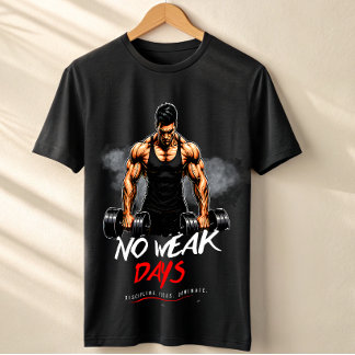 Playera de Gimnasio No Weak Days – Entrenamiento S