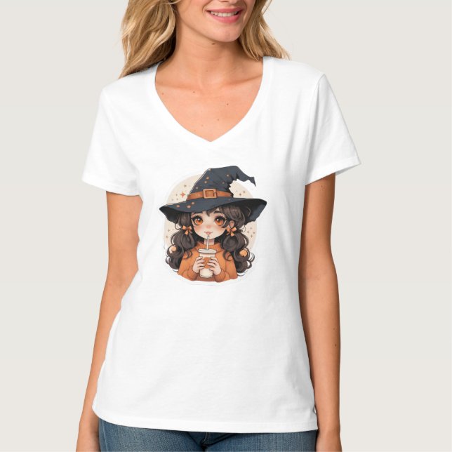 Playera de Mujer | Camiseta de Halloween con Estét (Anverso)