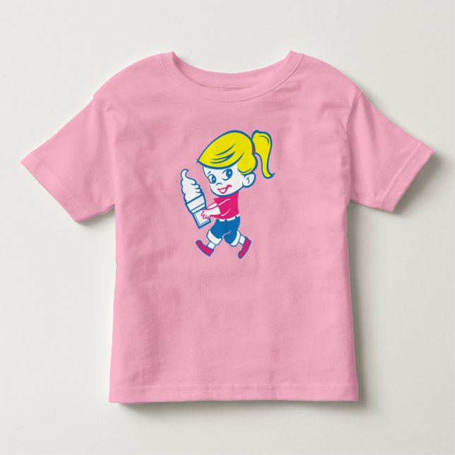 Playera de niña con helado para niños pequeños  (Anverso)