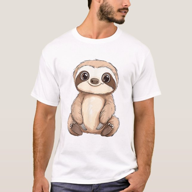 Playera de perezoso para niños_1 (Anverso)