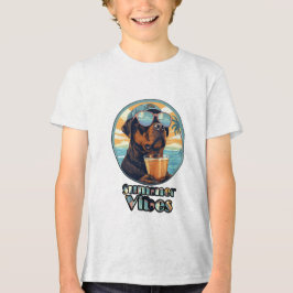 Playera de Perro con Vibra de Verano – Estado de Á