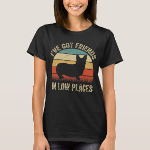 Playera de Perro Corgi, Tengo Amigos En Lugares Ba