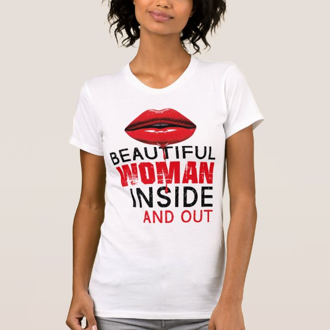 Playera de punto de jersey Beautiful Woman (Anverso)
