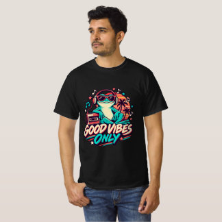 Playera de Rana Retro con Auriculares 'Sólo Buenas
