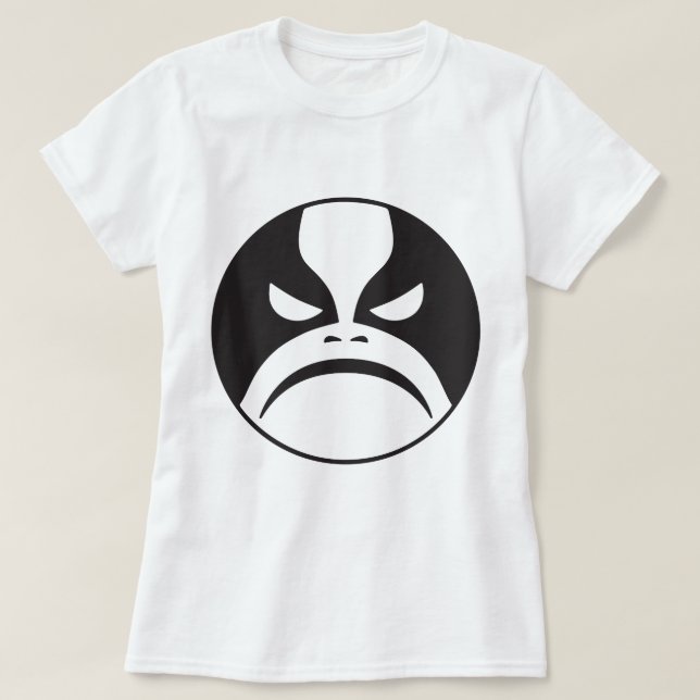 Playera Emoticón Metalizado negro de Moody (Diseño del anverso)