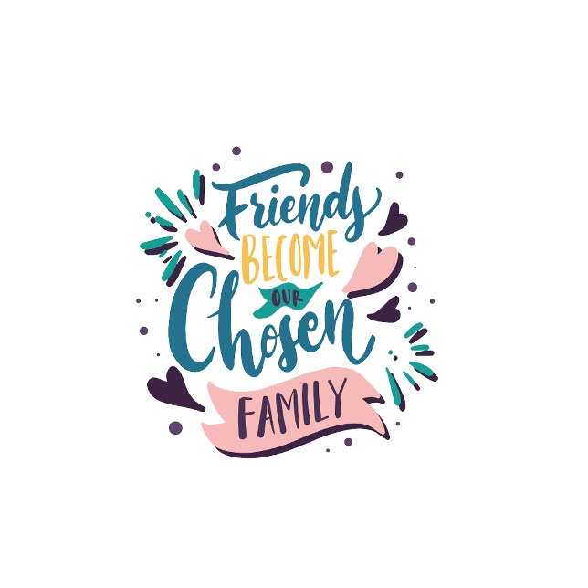 Playera Friends become our chosen family (Subido por el creador)