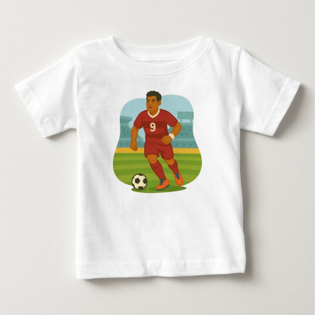Playera Futbolista Jugando con el Balón  (Anverso)