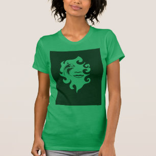 Playera Gráfica con Silueta de León Simétrico - Ne